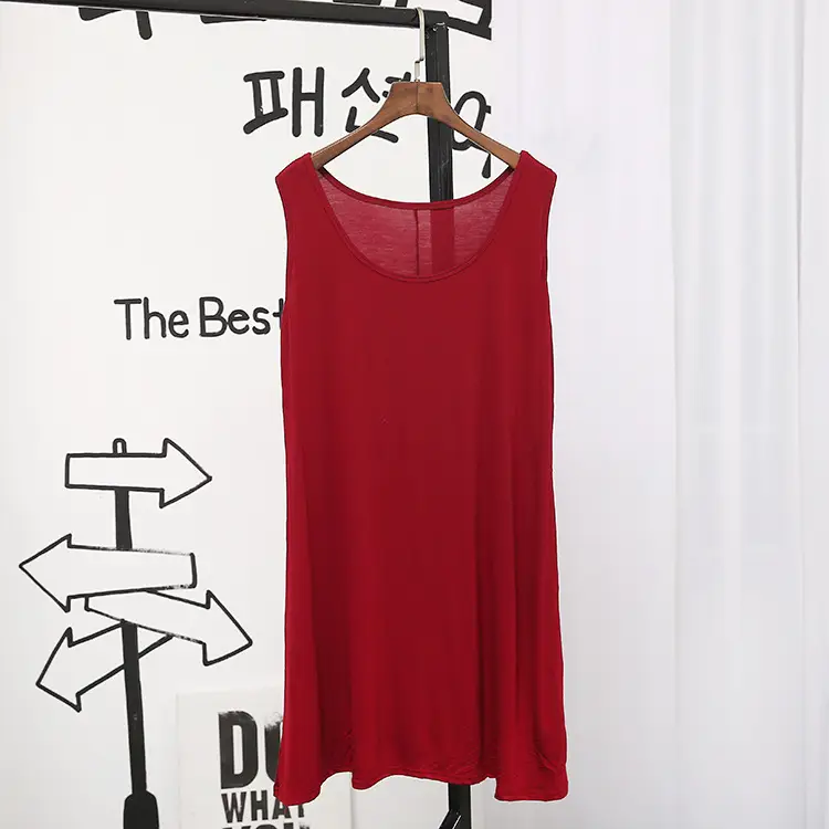 Black Sleeveless Vest Dress for Women Large Size - Image 2