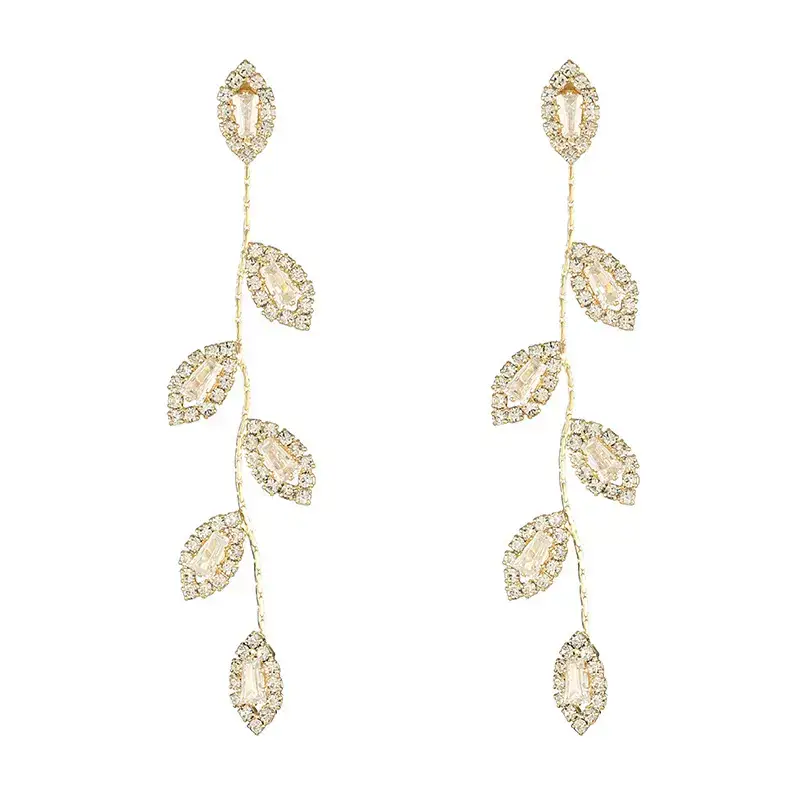 925 Silver Needle Earrings with Micro Diamond & Long Tassel Design - Image 7