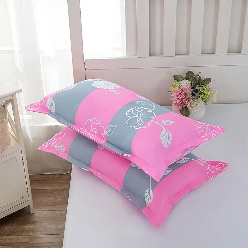 Pink Floral Pillowcase Set for Students Dorm - Image 14