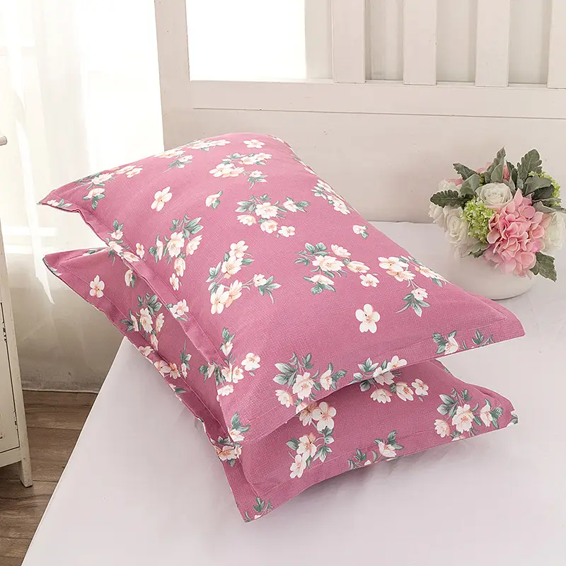 Pink Floral Pillowcase Set for Students Dorm - Image 18