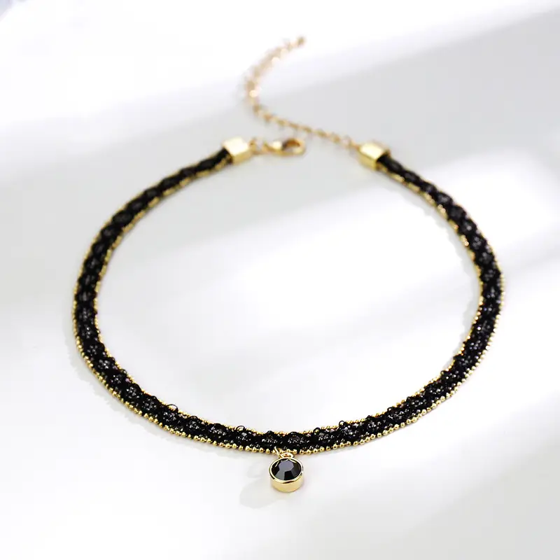 Round black crystal