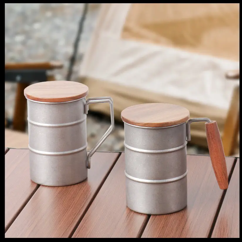 304 Stainless Steel Outdoor Mug with Wooden Handle - Image 8