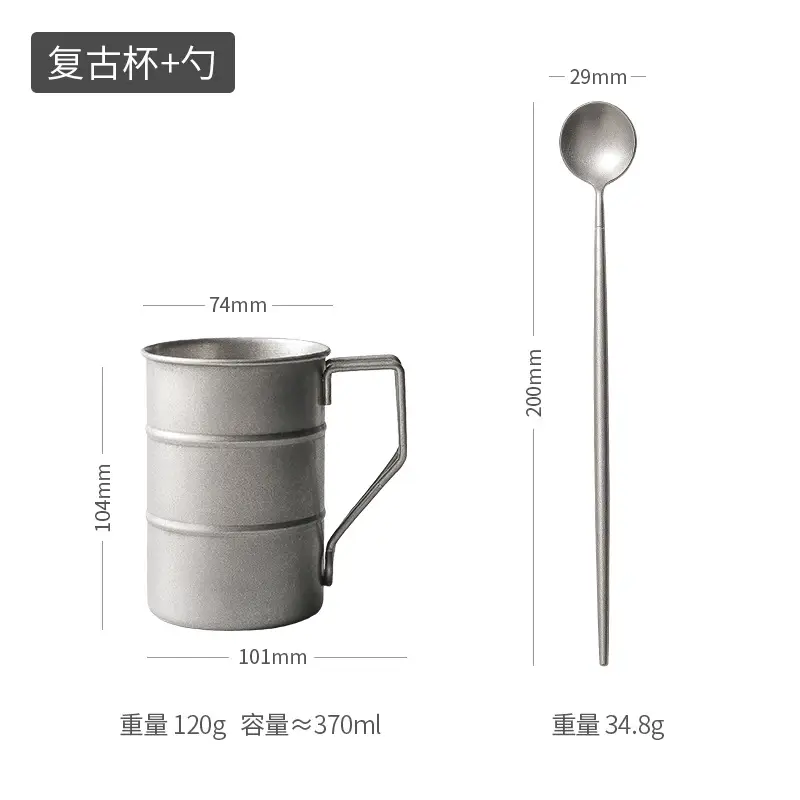 304 Stainless Steel Outdoor Mug with Wooden Handle - Image 5