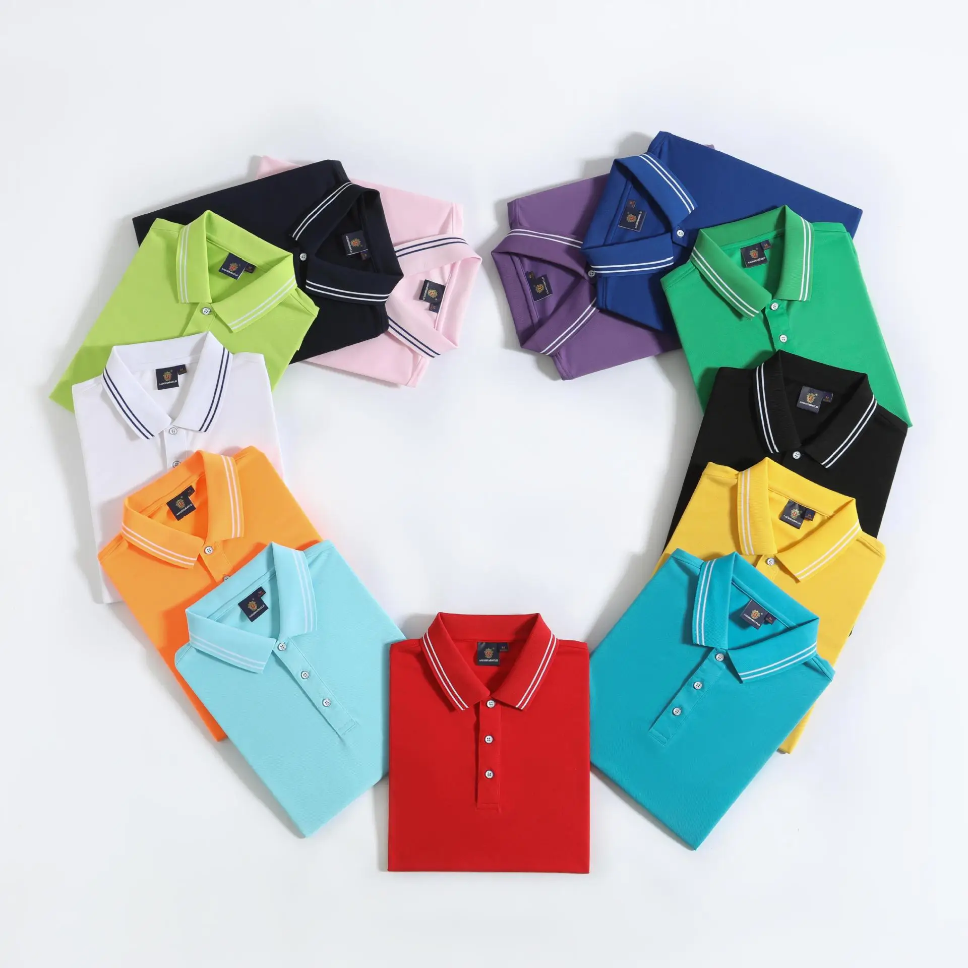 200g Mercerized Cotton Polo Shirt Turquoise - Image 18