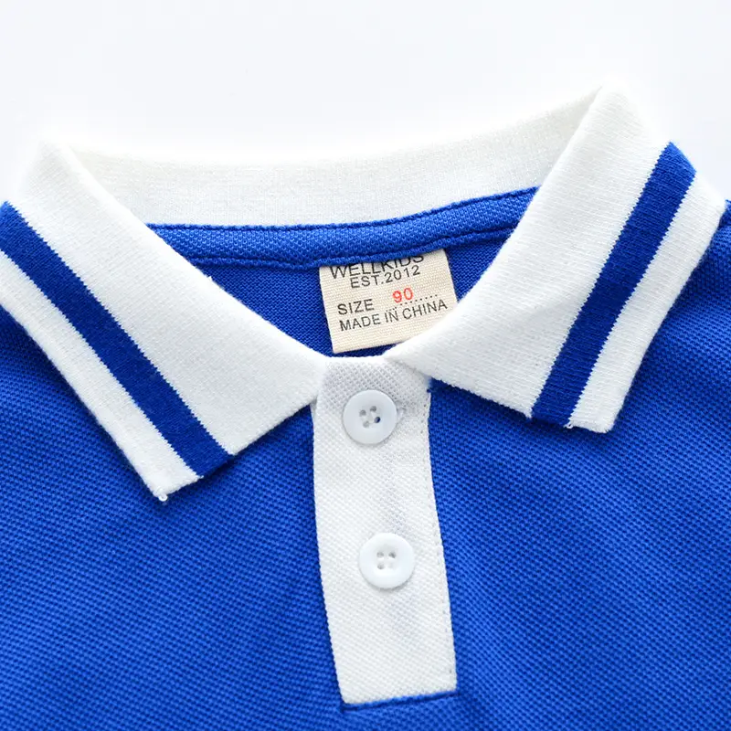 Boys Cotton Polo T-Shirt Yellow Blue Summer New Style - Image 3