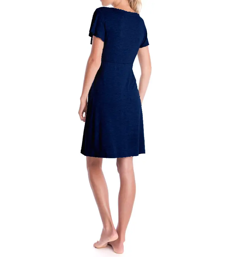 2019 Maternity Nursing Dress Grey Lace Stitching — feature 18