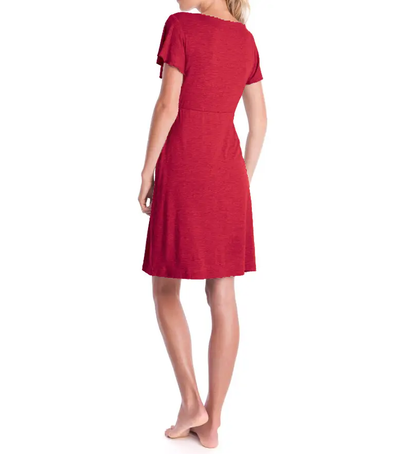 2019 Maternity Nursing Dress Grey Lace Stitching — feature 20