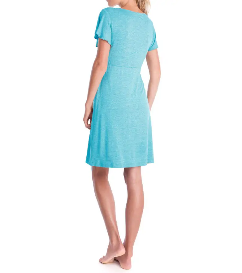 2019 Maternity Nursing Dress Grey Lace Stitching — feature 22