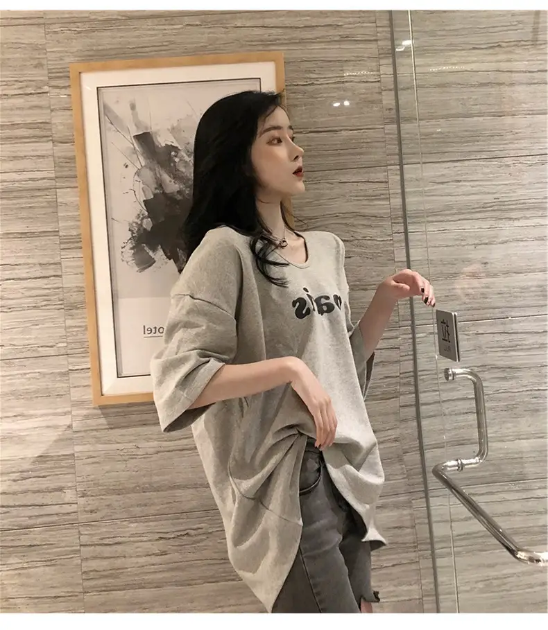 Women Paris Print T-Shirt White Loose Summer Wear — feature 8
