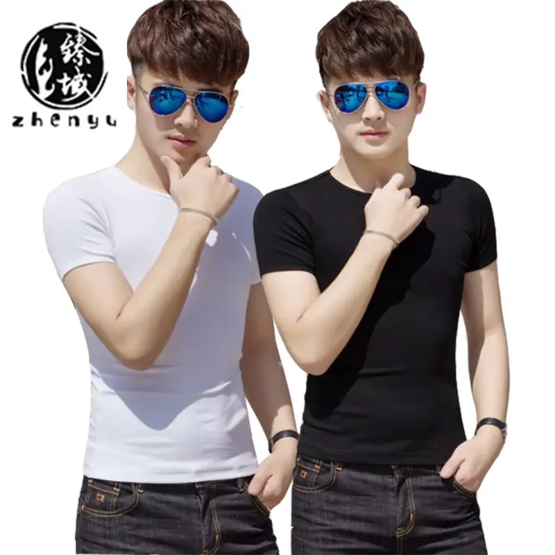 Men Black Cotton Short Sleeve Crew Neck T-Shirt - Image 9