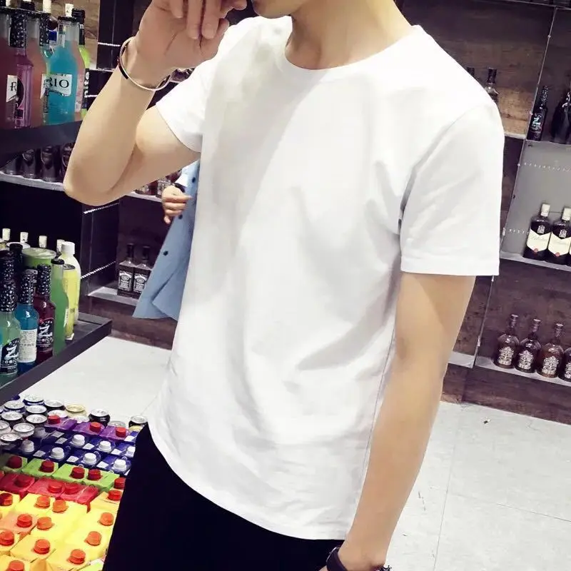 Pure White Cotton T-Shirt for Men Women 220g - Image 5