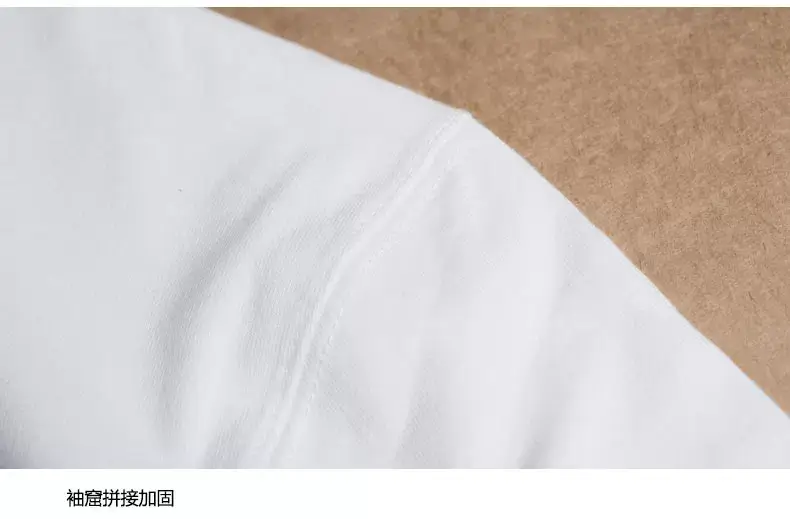 Pure White Cotton T-Shirt for Men Women 220g — feature 12