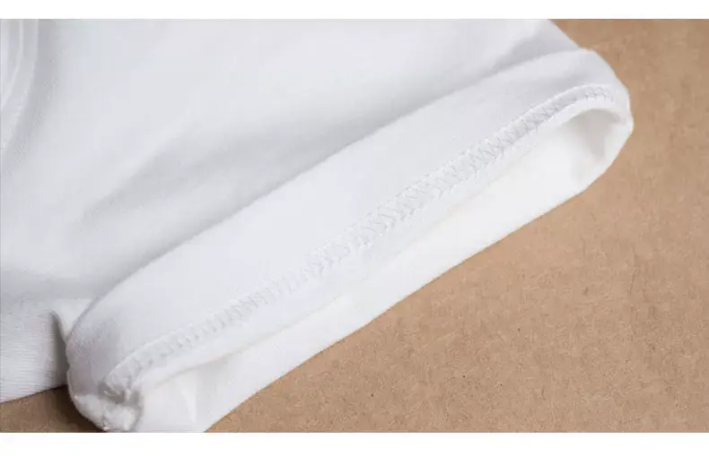 Pure White Cotton T-Shirt for Men Women 220g — feature 13