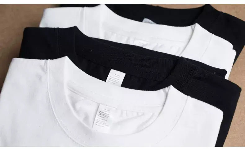 Pure White Cotton T-Shirt for Men Women 220g — feature 14