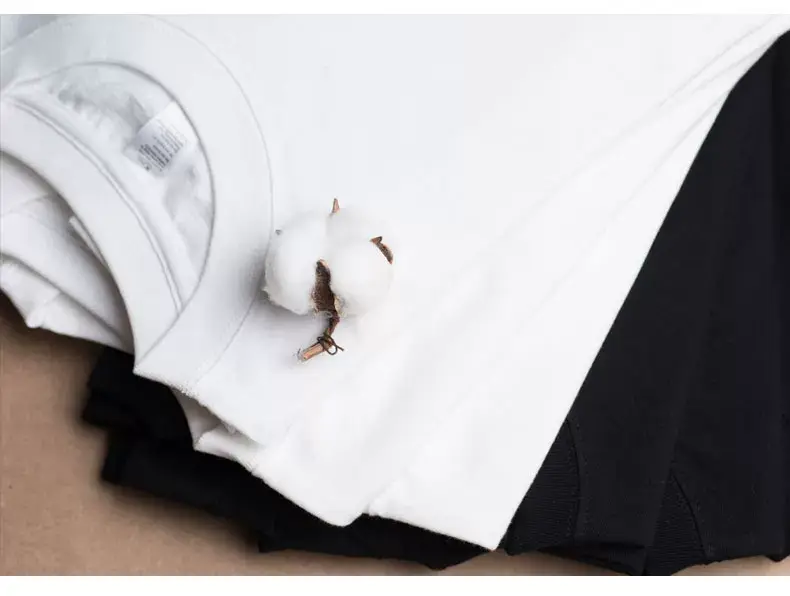 Pure White Cotton T-Shirt for Men Women 220g — feature 9