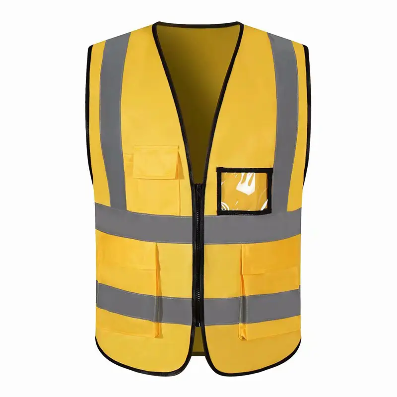 Red Traffic Reflective Safety Vest with Multi-Pockets - Image 3