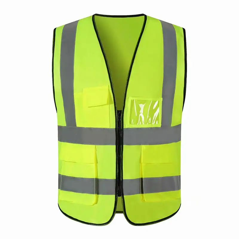 Red Traffic Reflective Safety Vest with Multi-Pockets - Image 5