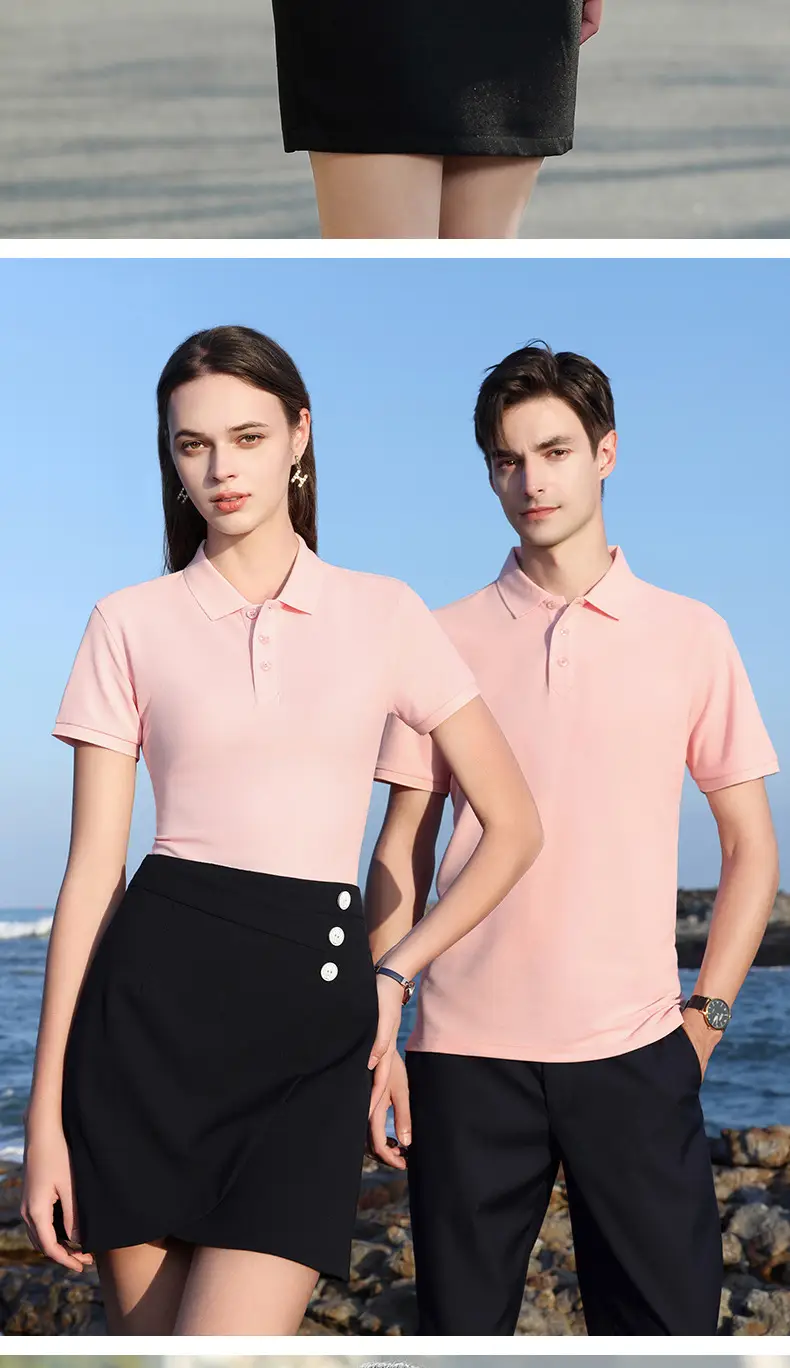 Pink Pure Cotton Polo Shirt for Men — feature 20