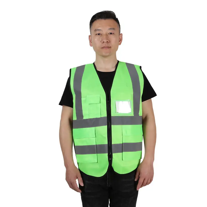 Factory Direct High Visibility Traffic Safety Vests with Multi-Pockets - Image 3