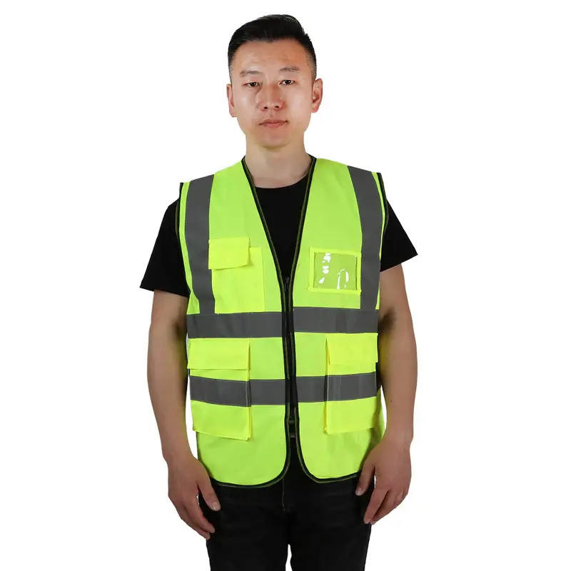 Factory Direct High Visibility Traffic Safety Vests with Multi-Pockets - Image 5