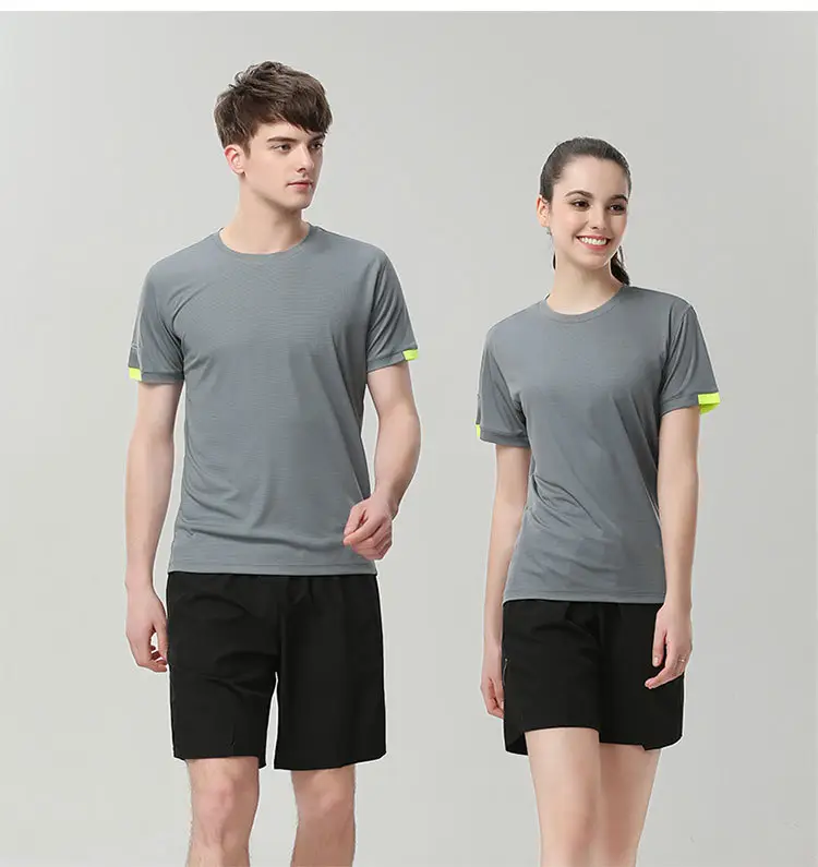 Men Neon Yellow Cotton Round Neck T-Shirt Casual Sportswear — feature 10
