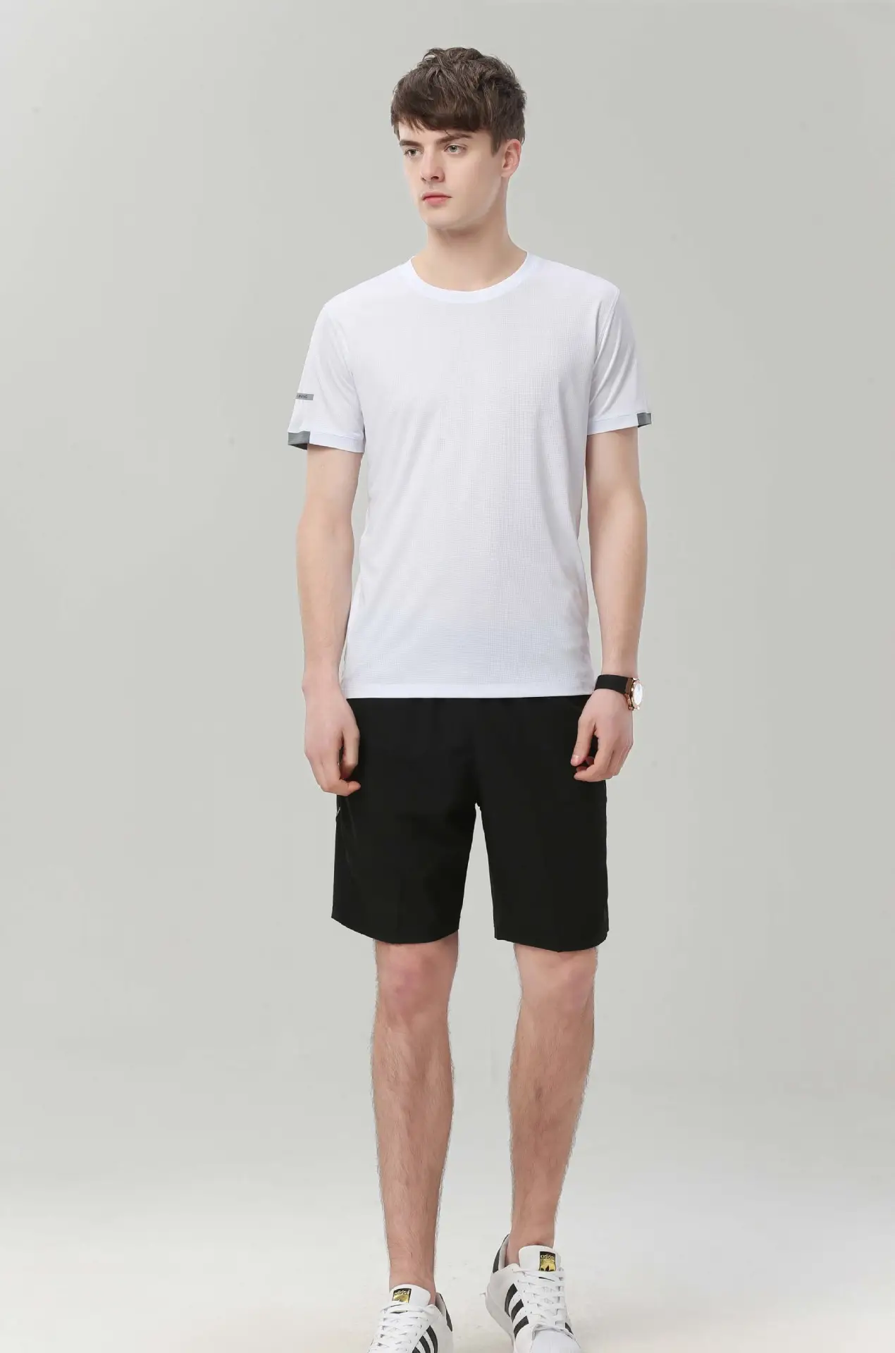 Men Neon Yellow Cotton Round Neck T-Shirt Casual Sportswear — feature 23
