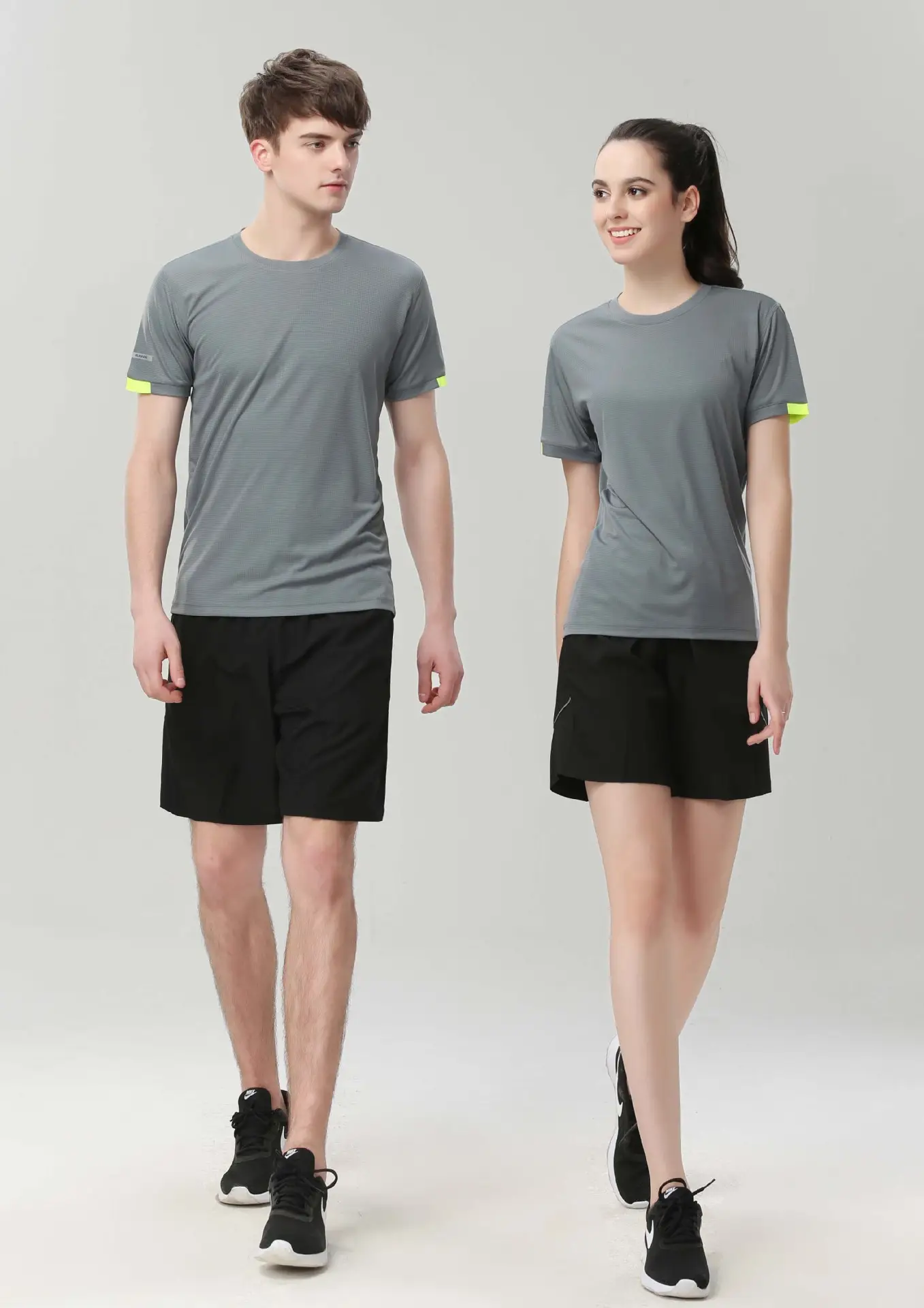 Men Neon Yellow Cotton Round Neck T-Shirt Casual Sportswear — feature 25