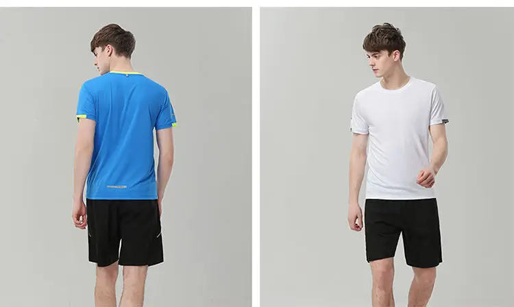 Men Neon Yellow Cotton Round Neck T-Shirt Casual Sportswear — feature 4