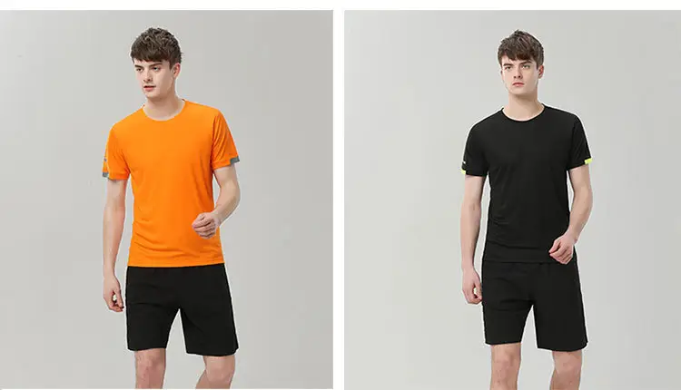 Men Neon Yellow Cotton Round Neck T-Shirt Casual Sportswear — feature 6