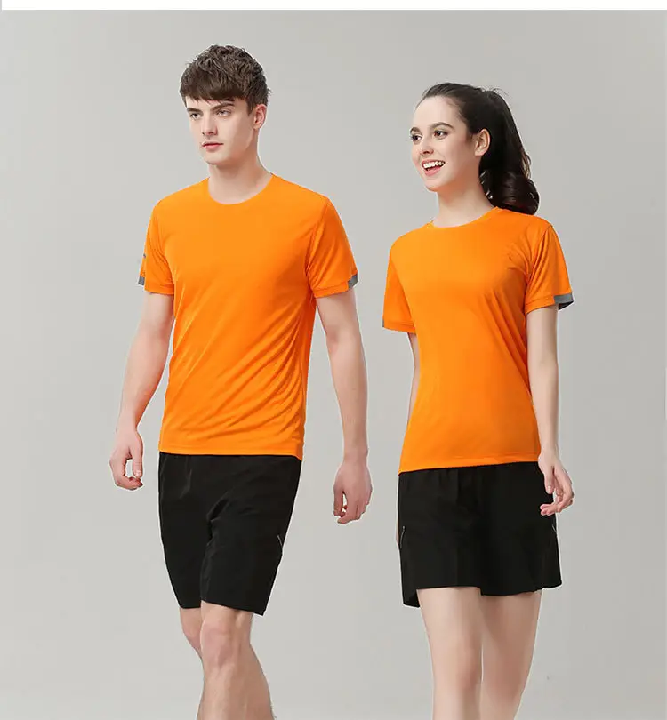 Men Neon Yellow Cotton Round Neck T-Shirt Casual Sportswear — feature 7