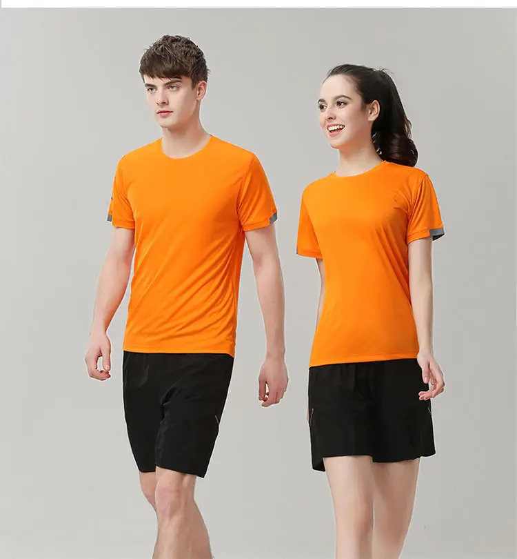 Men Neon Yellow Cotton Round Neck T-Shirt Casual Sportswear - Image 5