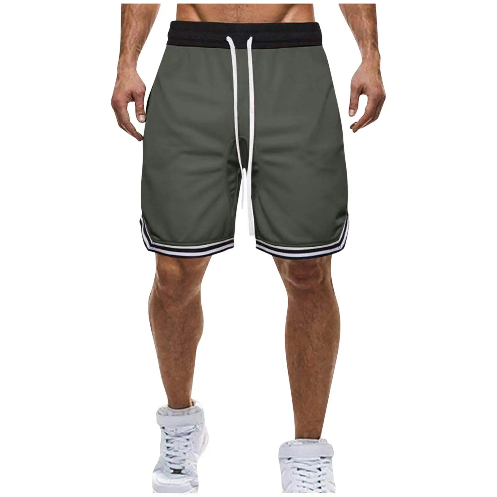 Men's Pink Mesh Running Shorts with Zip Pockets - Image 10