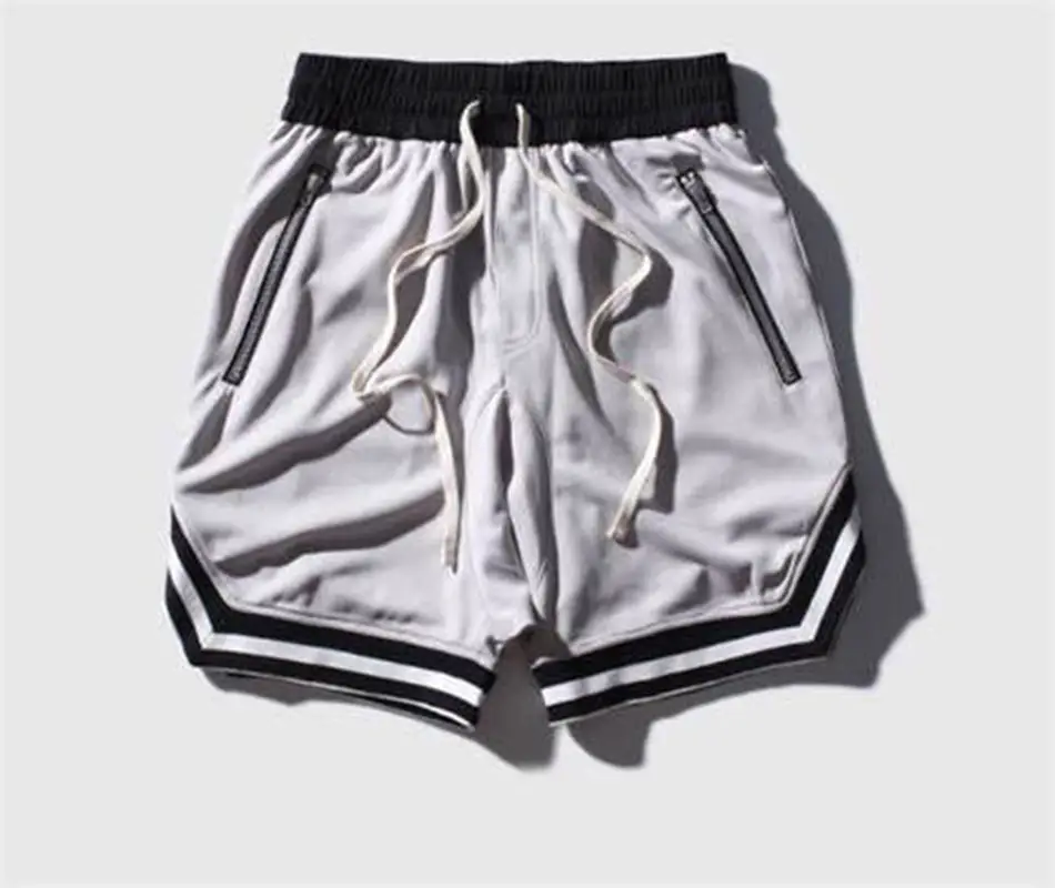 Men's Pink Mesh Running Shorts with Zip Pockets - Image 5