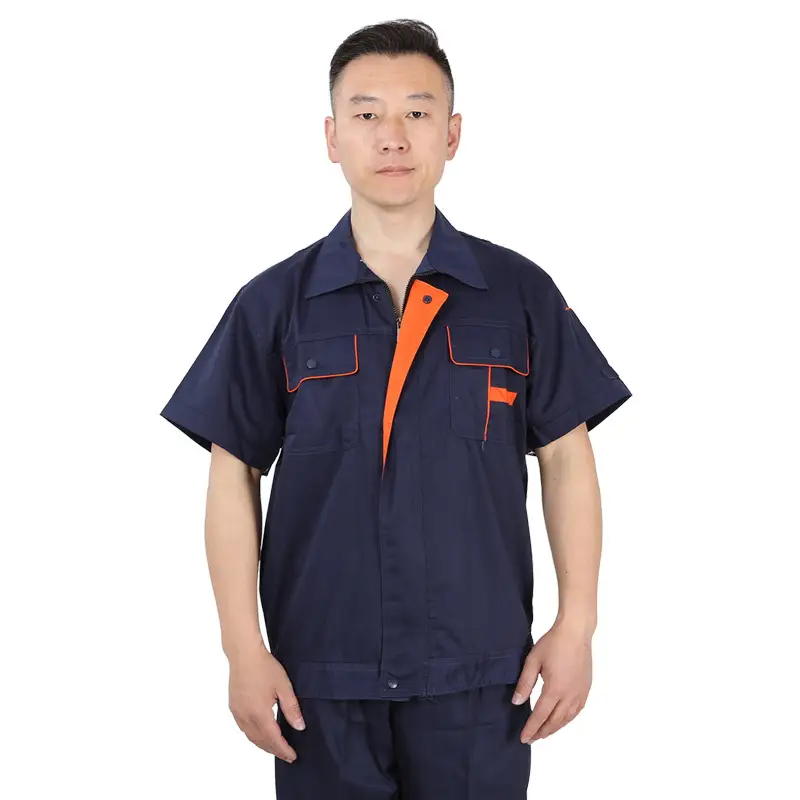 Men Navy Orange Work Suit Factory Direct - Image 3