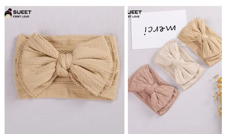 Purple Elastic Baby Headband with Bow Design — feature 16