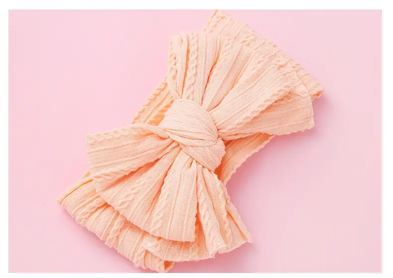 Purple Elastic Baby Headband with Bow Design — feature 17