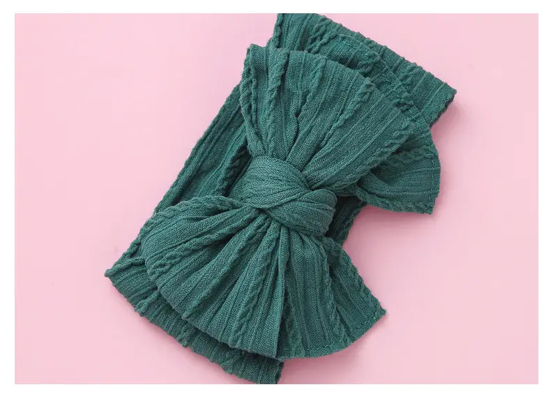 Purple Elastic Baby Headband with Bow Design — feature 18