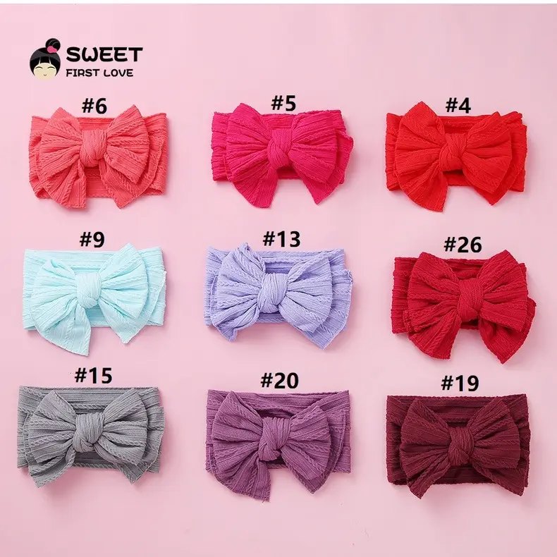 Purple Elastic Baby Headband with Bow Design — feature 6