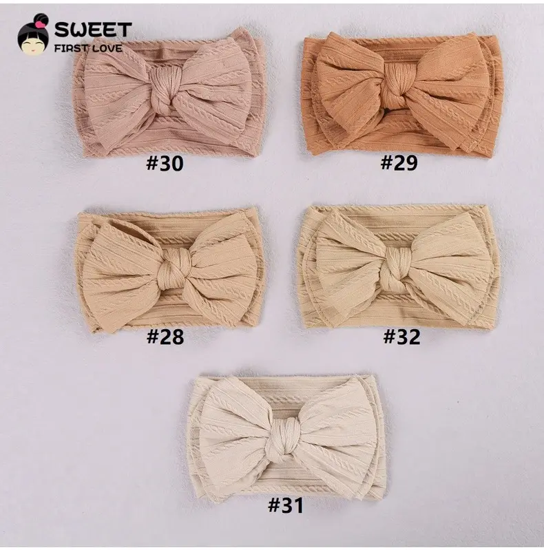 Purple Elastic Baby Headband with Bow Design — feature 7