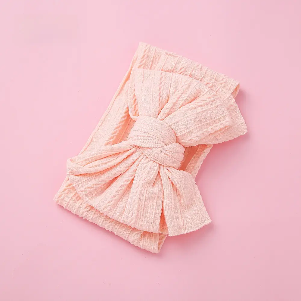 Purple Elastic Baby Headband with Bow Design - Image 11