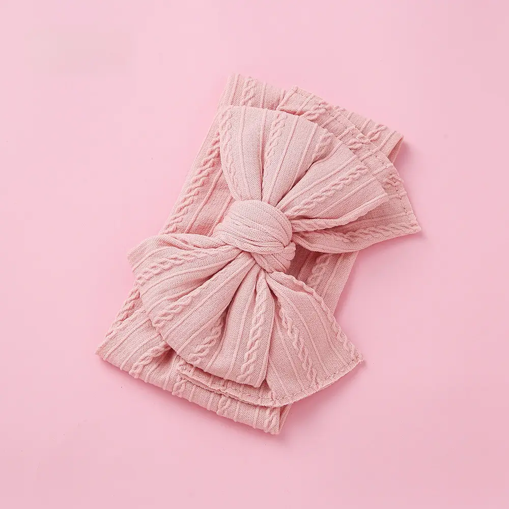Purple Elastic Baby Headband with Bow Design - Image 14