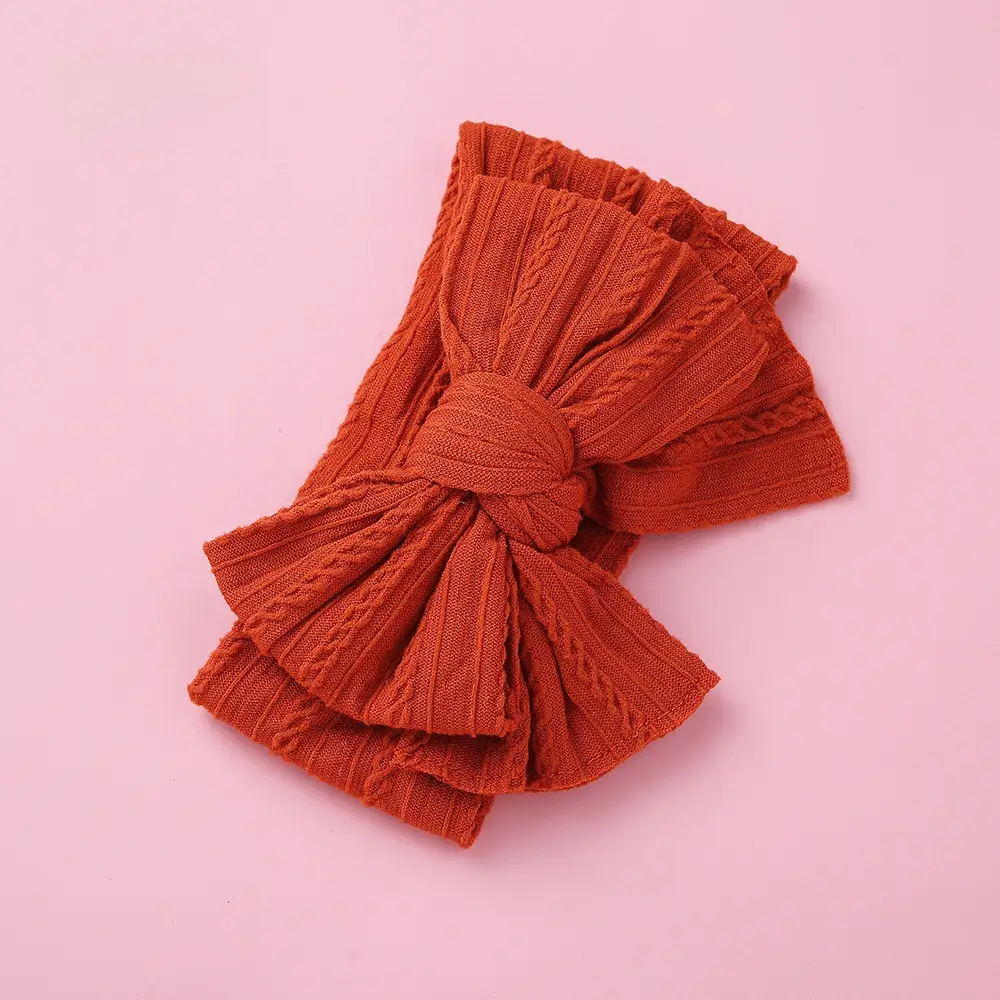 Purple Elastic Baby Headband with Bow Design - Image 24