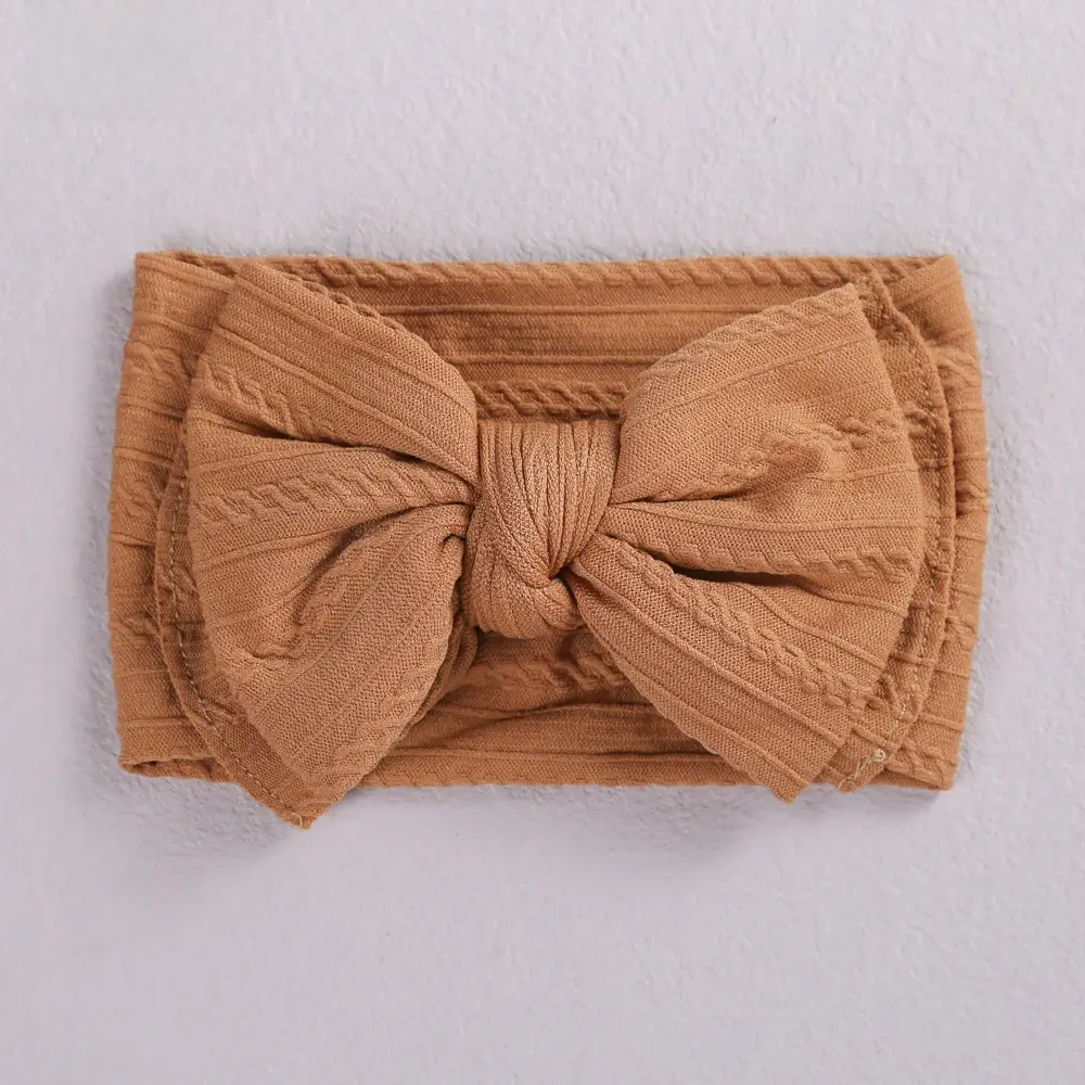 Purple Elastic Baby Headband with Bow Design - Image 29