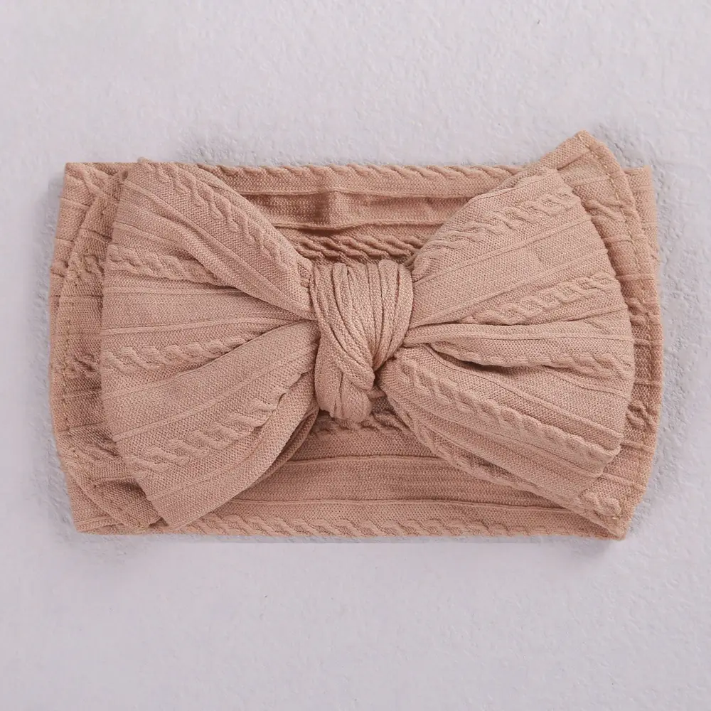 Purple Elastic Baby Headband with Bow Design - Image 30