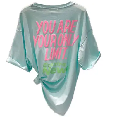 Women Loose T-Shirt Summer 2025 Mint Green - Image 4