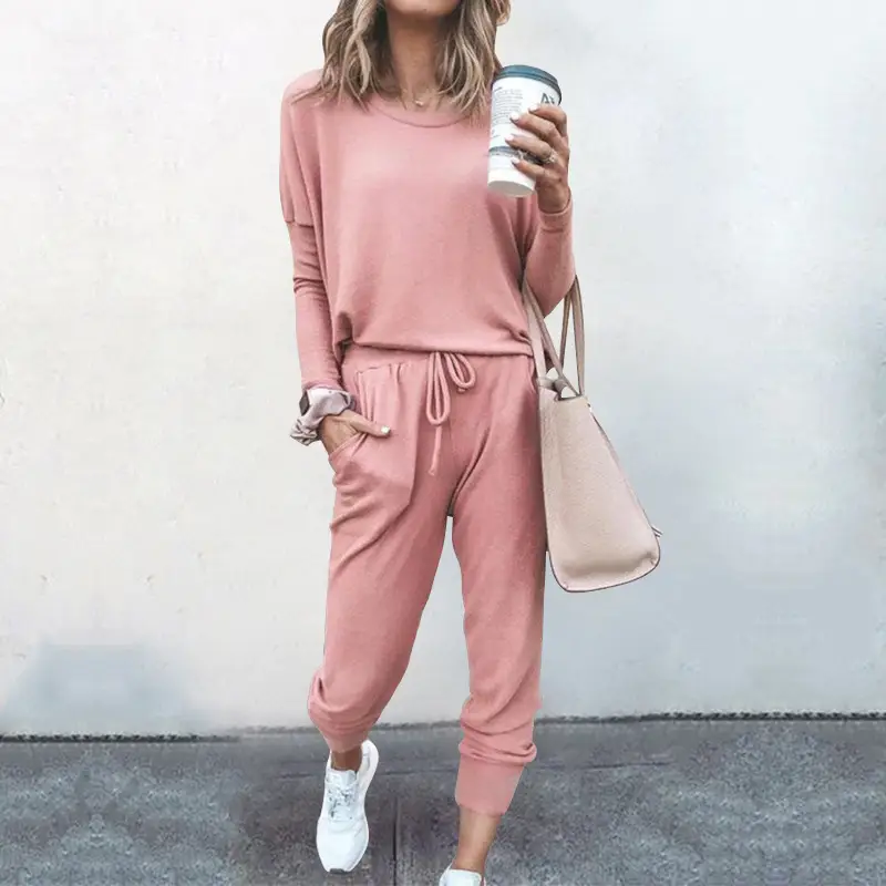 Black Long Sleeve Casual Track Suit for Women