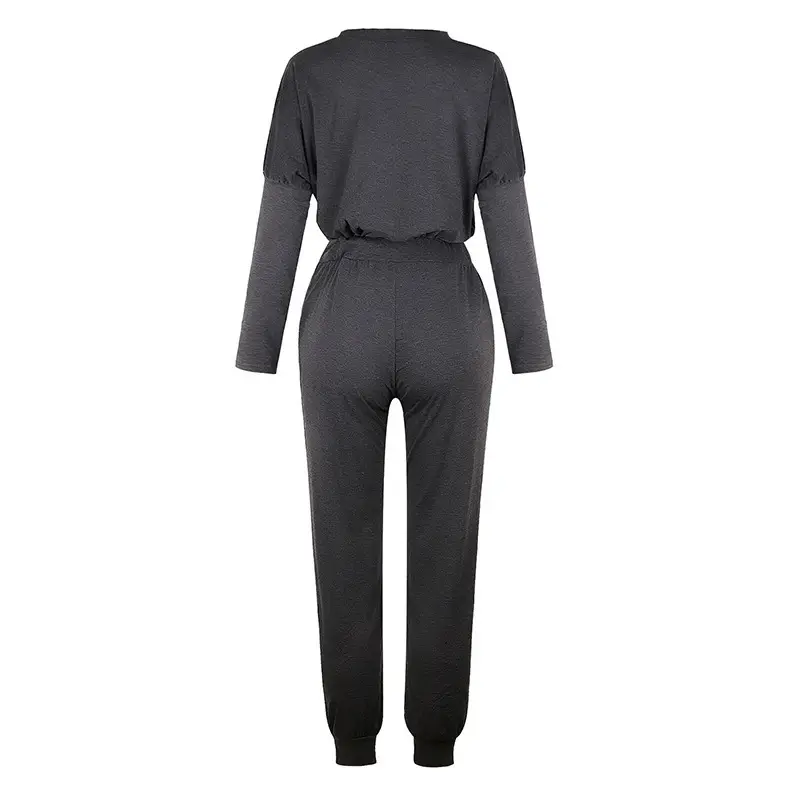 Black Long Sleeve Casual Track Suit for Women — feature 13