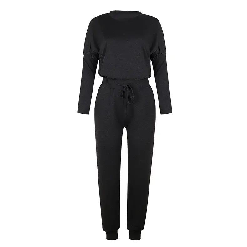 Black Long Sleeve Casual Track Suit for Women — feature 6