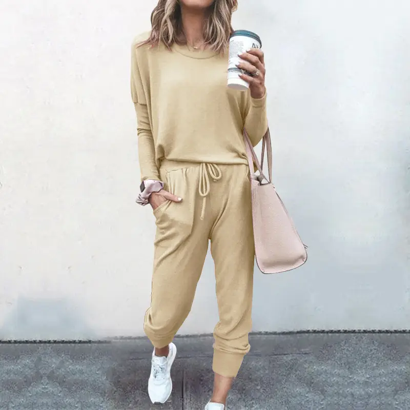 Black Long Sleeve Casual Track Suit for Women