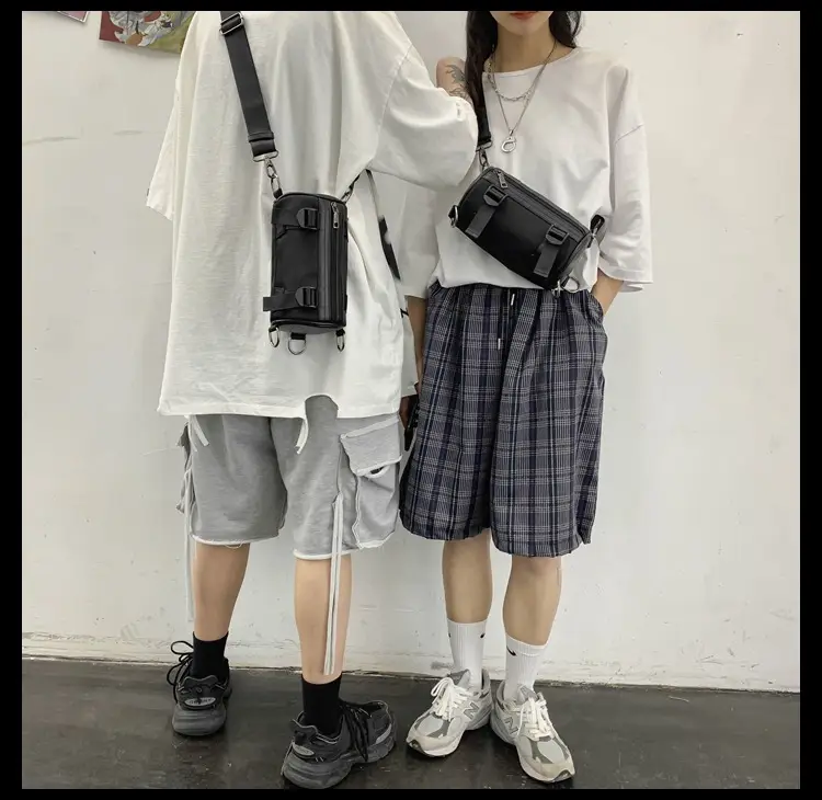 Women's Black Bucket Bag Shoulder Crossbody Tooling Bag — feature 31